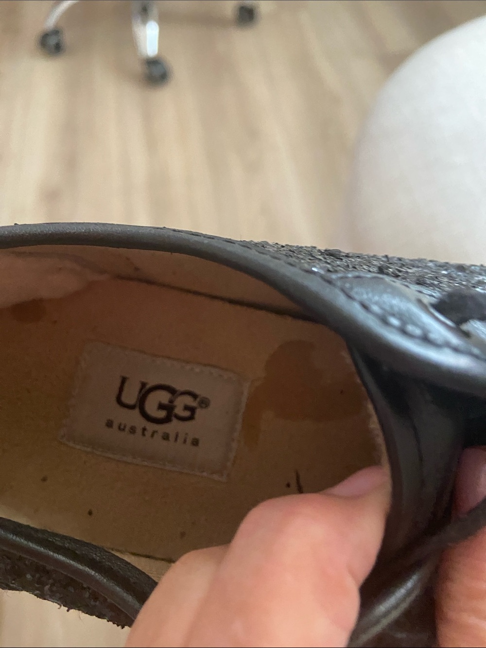 Ugg sneakers, Black Glitter Lace-Up Shoe